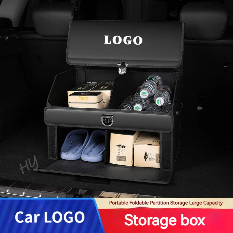 

For Audi A1 A2 A3 A4 A5 A6 A7 A8 Q1 Q2 Q3 Q5 Q7 Q8 Car trunk leather storage box essential for travel waterproof durable