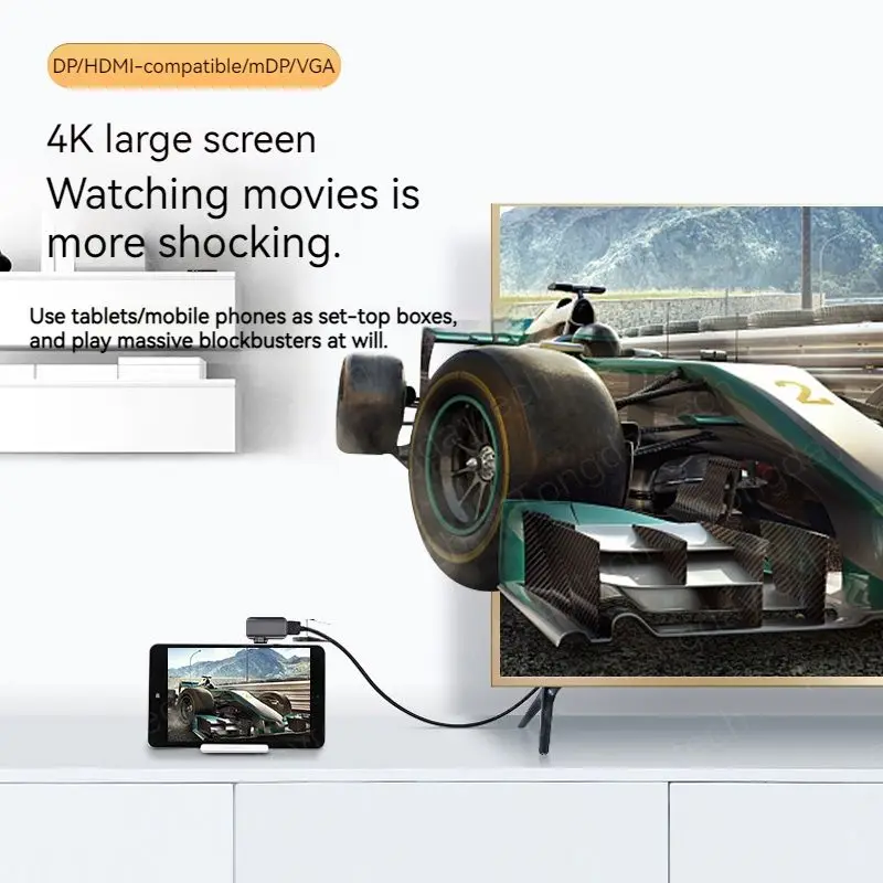 Metal Magnetic USB Type C Adapter to USB 3.1/HD-compatible/DP/VGA/mDP/RJ45 4K/8k 60Hz Vedio Converter for Laptop Phone Macbook