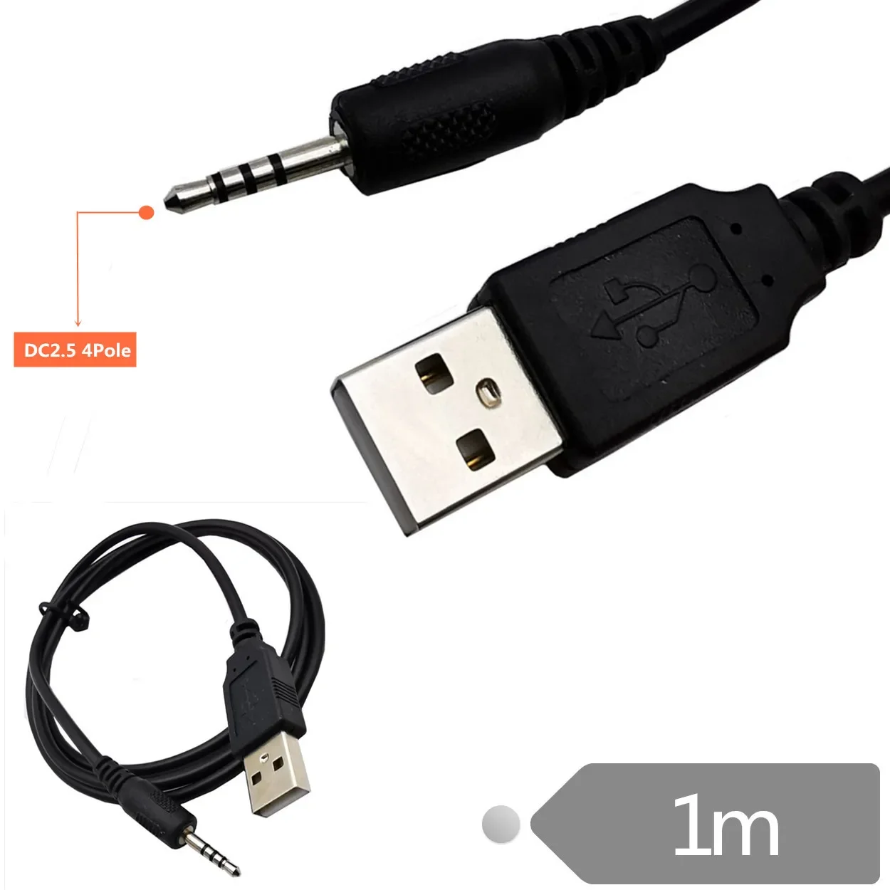신제품 2.5mm USB 충전기 전원 케이블 코드 1 개, Synchros E40BT/E50BT 헤드폰 J56BT S400BT S700 사용하기 쉬운 내구성 CE1789 