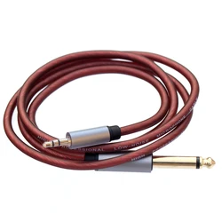 High - Quality Mono Audio Cable with Braided Shield - Multiple Lengths Available - 5m (Brown)
