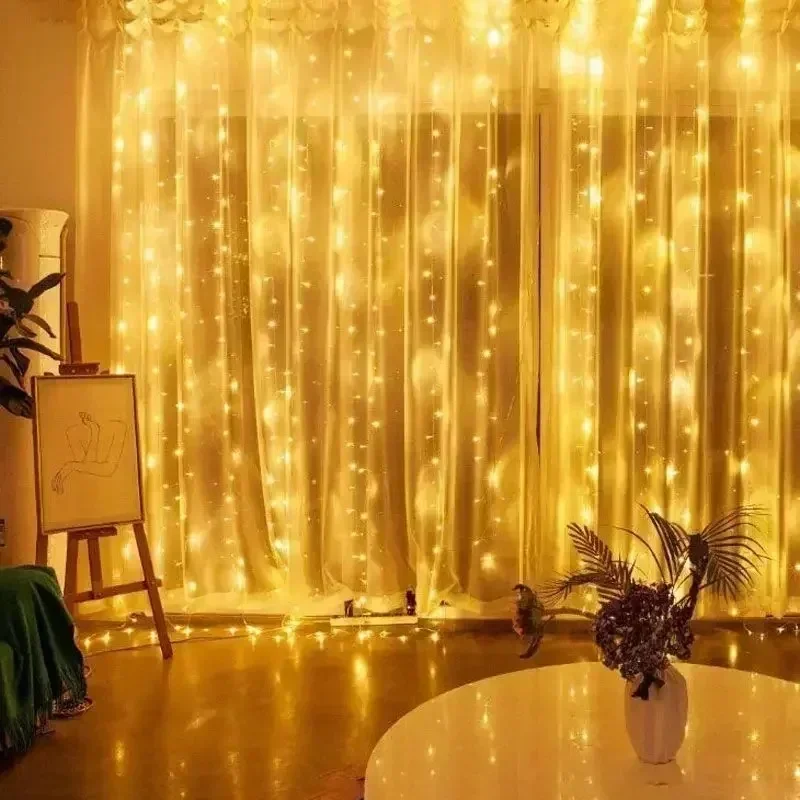 Description Picture 6 of item6M USB LED Curtains Festoon Led Light Garlands New Year Christmas decorations Wedding Decor Outdoor Garden Lights