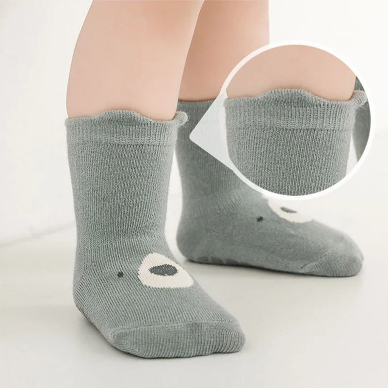 Cartoon Infant Baby First Walker Sock for Boy Girl Cartoon Animal Non-slip Floor Sock for Toddler Spring Autumn Soft Cotton Sock