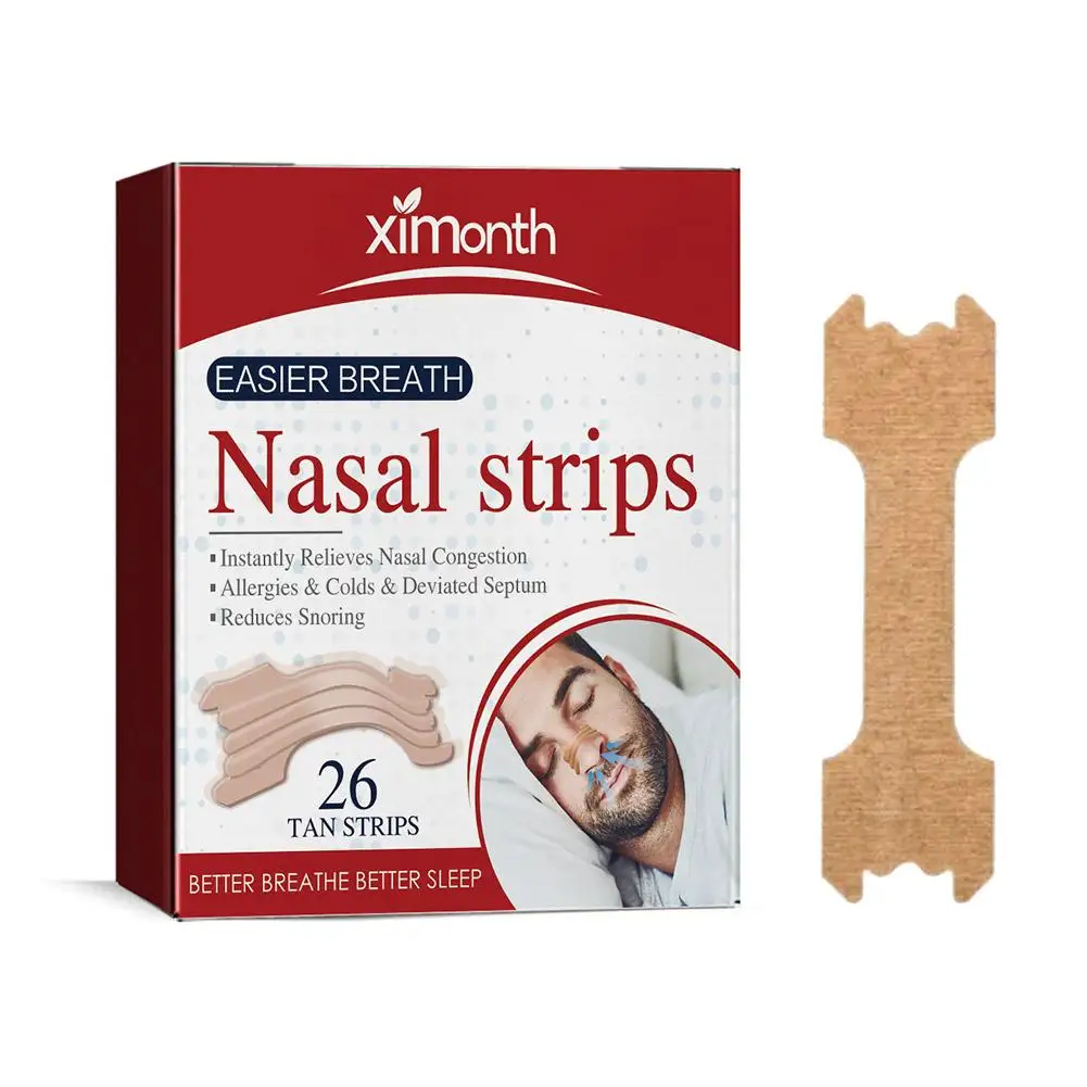 Description Picture 4 of item26pcs Nasal Strips Improve Sleep Reduce Snoring Relieve Nasal Congestion Due To Colds & Allergies Stickers Health Care