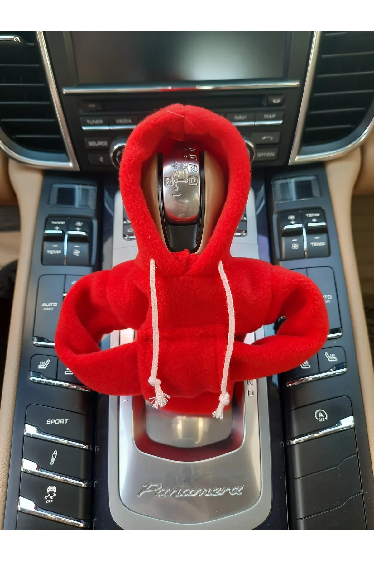 

Gear Hoodie Red Gear Shift Knob Decoration Hoodie Hooded Car Gear Shift Fleece Vehicle Gear Shift Sweatshirt