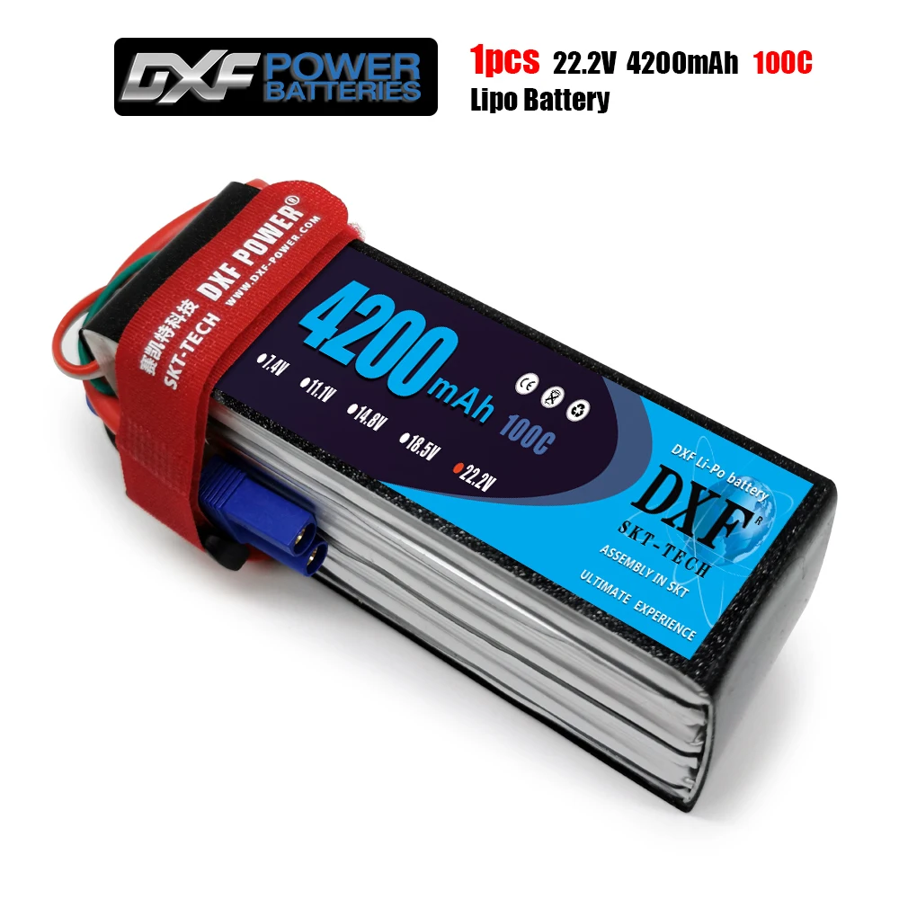 

DXF Batteries Lipo 7.4V 11.1V 15.2V 14.8V 22.2V 2S 3S 4S 6S 4200mAh 5200Mah 6300Mah 6500mAh 6200mAh 6750mAh 8000mAh 7000mAh