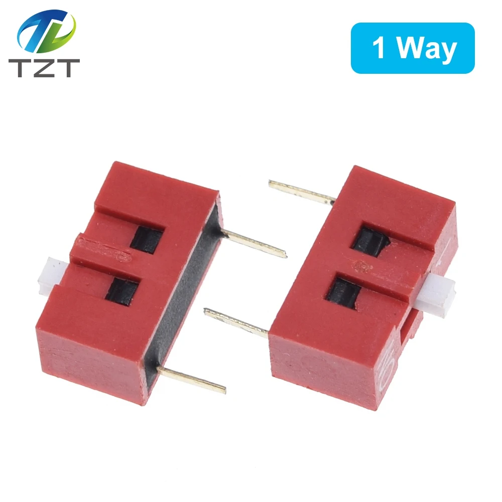 10-Pack Slide-Type DIP Toggle Switch Module - Red, Multi-Position Options
