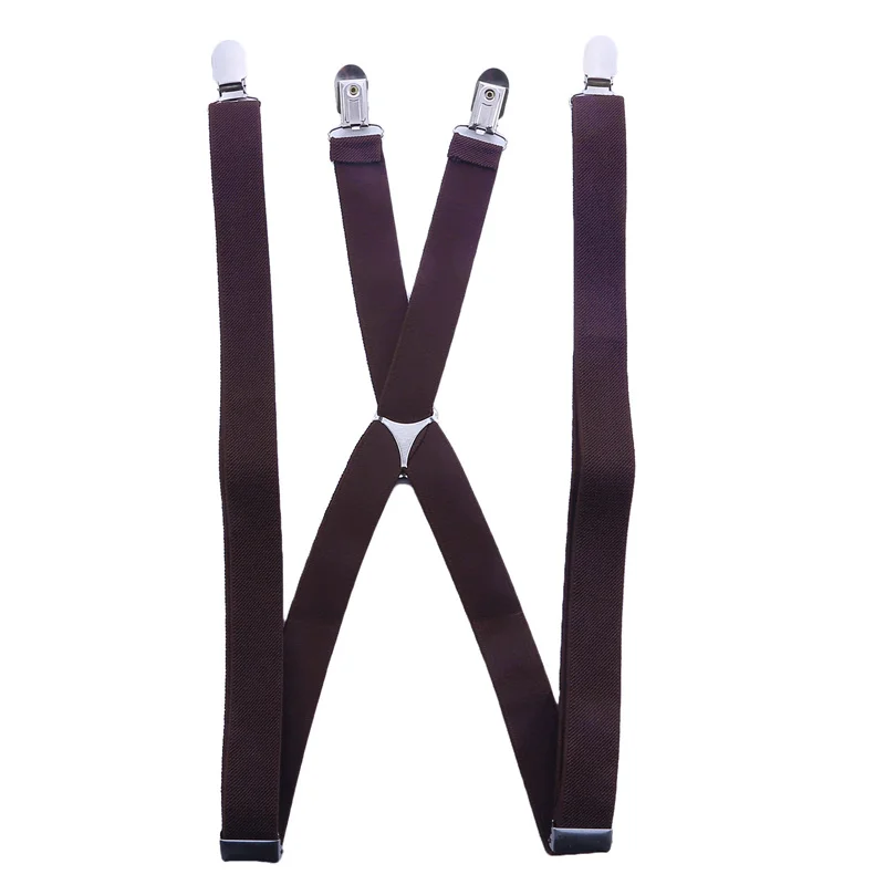 2,5 x 110 cm elastische Polyester-Hosenträger für Herren, 4 Clips, Vintage-Stil, für Herren und Damen, Hosenträgerhose, Hochzeit, Aufhängung für Röcke – Detail 23