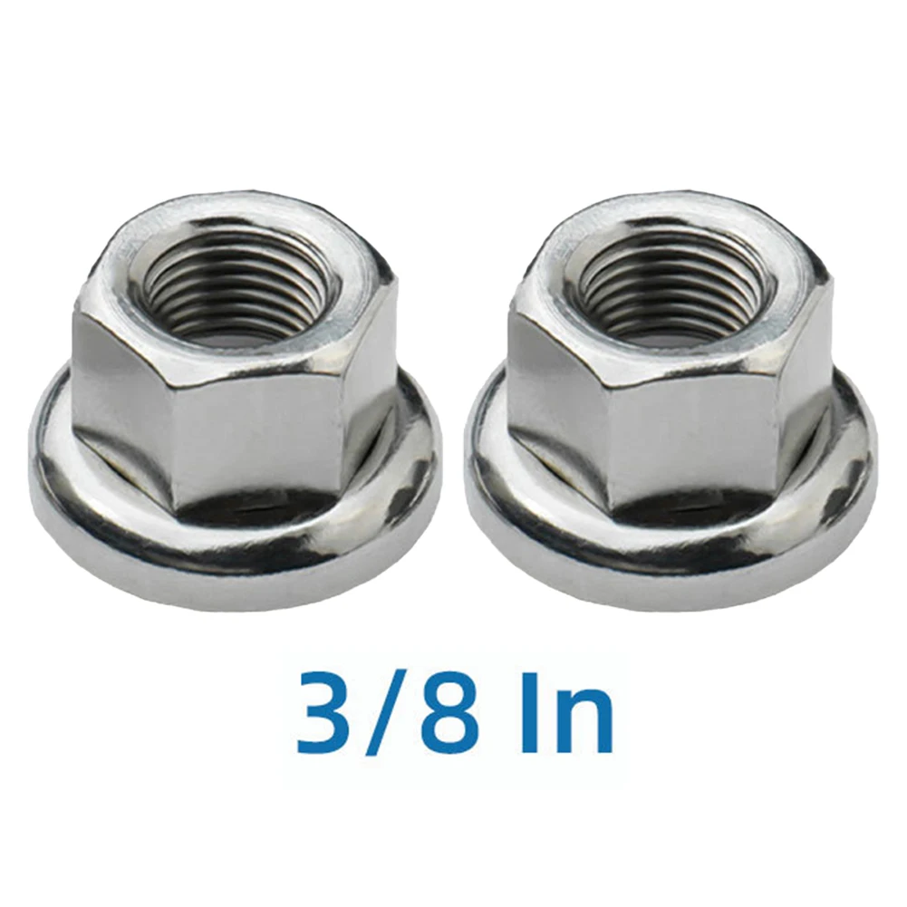 

Screw Bikes Crew Nut 20G 2PCS 3/8 Dark Silver M 9 Replace Old Bike Part Hubs Series Motors High-quality Materials