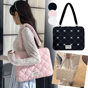Borsa da viaggio Borse per laptop portatili da 15 pollici Arco con manico Custodia per laptop Materiale morbido Custodia per notebook carina da viaggio