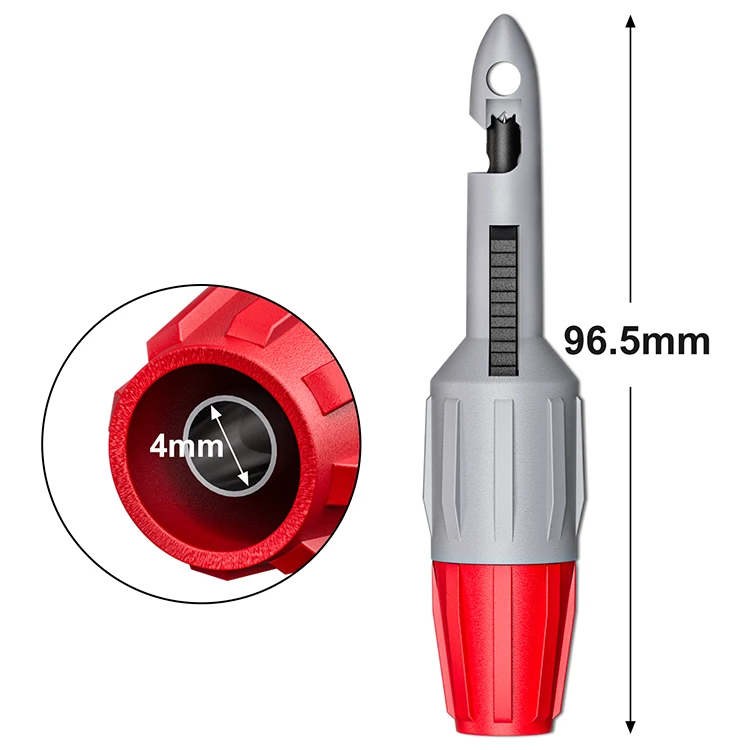 Cleqee P30039B Kfz-Reparatur-Prüfspitze, Isolierdraht-Piercing-Punktionssonde mit 2 mm/4 mm Sockel-Testhakenclip – Detail 4