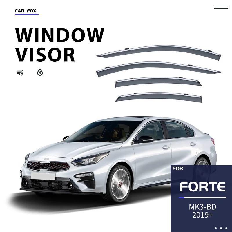 

For Forte Window visor Weather Shield Side Window Deflector Car windshield weather shield Car accessories