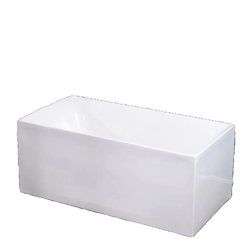 *Adult bathtub deepened household small apartment seamless integrated freestanding acrylic square