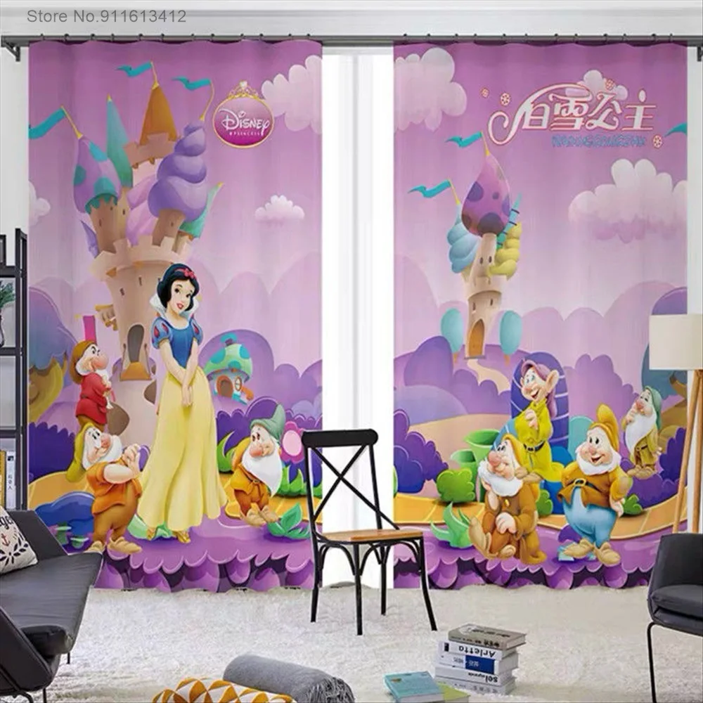 Beautiful Princess Blackout Curtains Cartoon 3d Printing Window