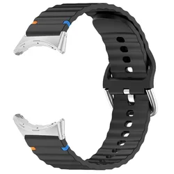 Sport Rubber Strap Silicone Watch Band No - Gap Bracelet Replacement Wristband for Pixel 3 45mm (Black)