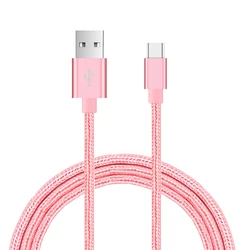 Nylon Braided USB Type C Fast Charging Cable - 1M/2M/3M Lengths, 2.4A Data Sync Charger - 3m (01)