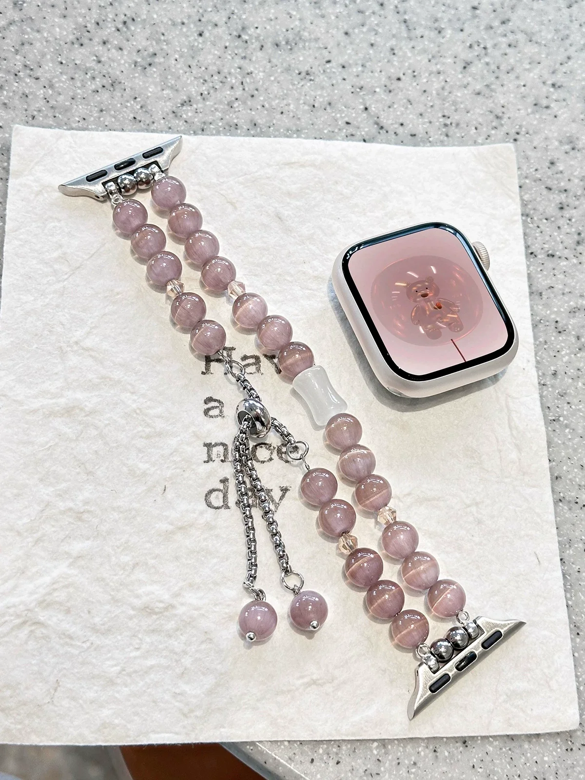 Women's Elastic Beaded Strap Bracelet