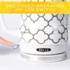 Electric Kettle & Tea Pot - Ceramic Water Heater with Detachable Swivel Base, Auto Shut Off & Boil Dry Protection 3
