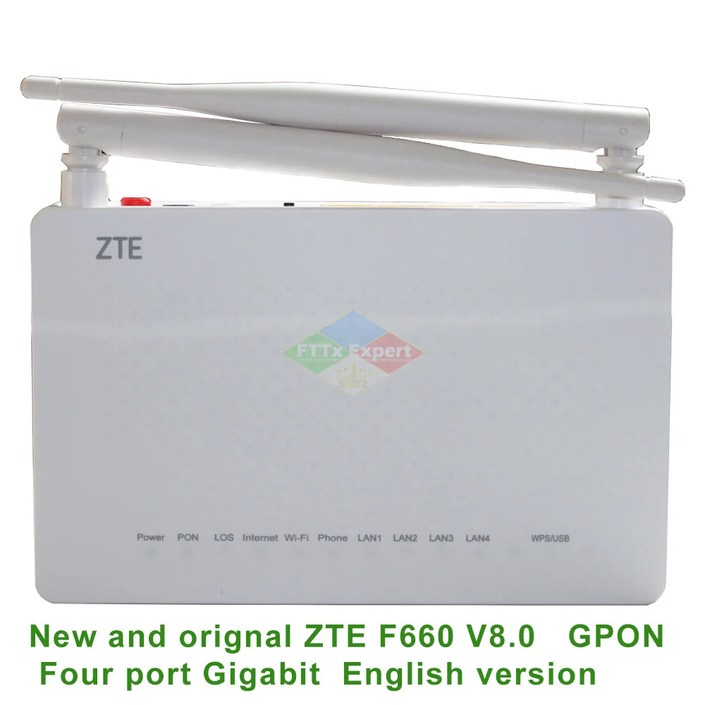 Free Shipping New Original ZTE ZXA10 F660 V8 GPON ONU 1GE+3FE+ 