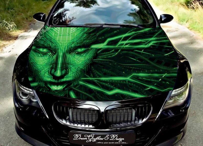 

Car hood decal, vinyl, sticker, graphic, wrap decal, truck decal, truck graphic, bonnet decal, skull, f150, System 137