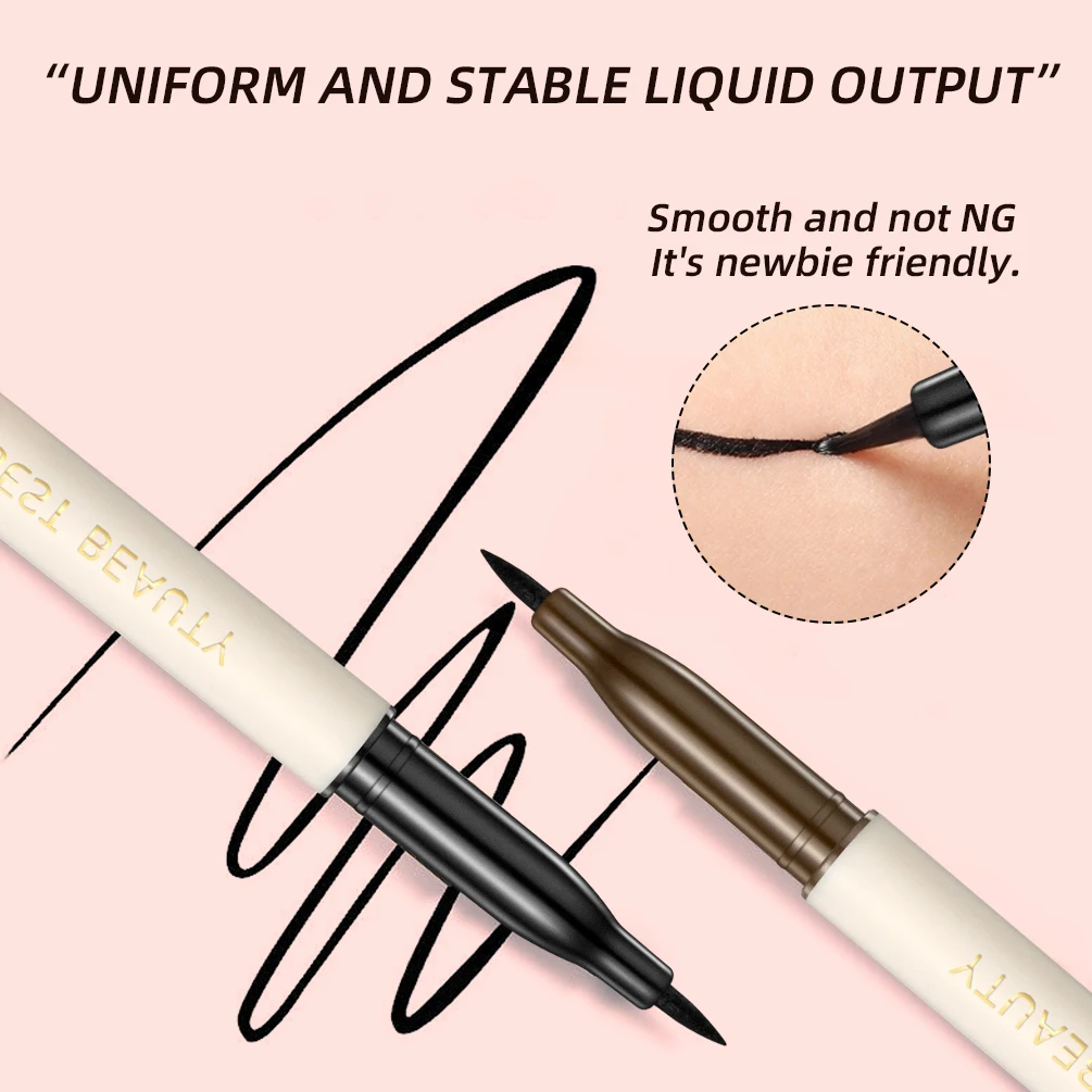 QIBEST Ultra Fine Eyeliner Pencil Liquid Eye Liner Waterproof Smudgeproof Quick Drying 12 Hour Wear Eyeliner Easy To Use Makeup 5
