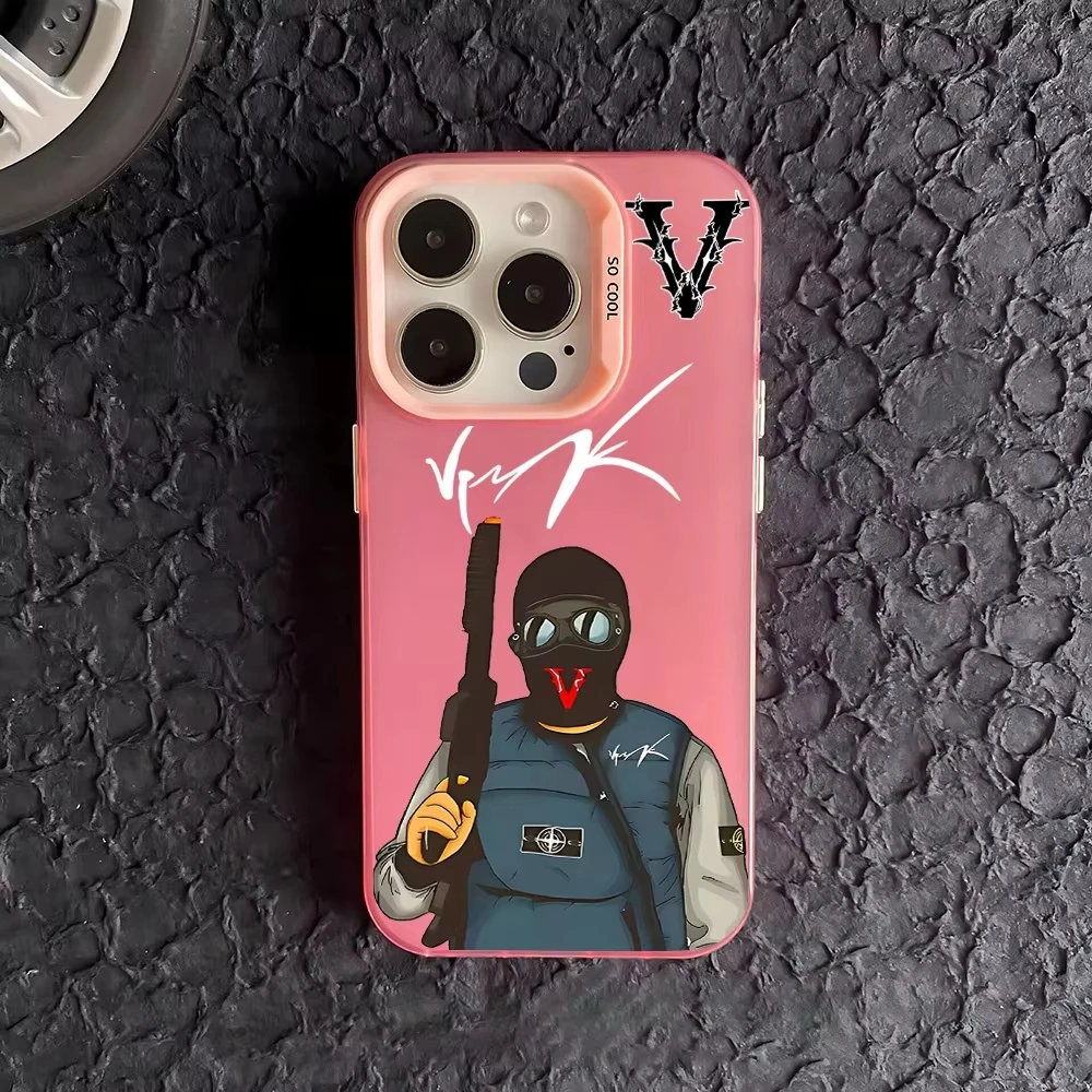 Fashion Brand Pattern Shockproof Silicone Matte Phone Case