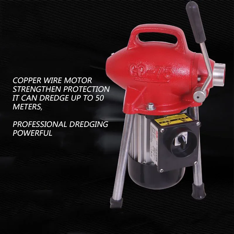 220v Electric GQ-75 Electric Pipe Dredging Machine 220v / 390w Low Water Pipelin