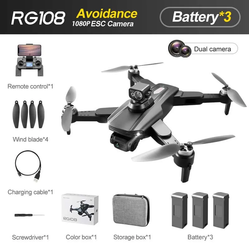 remote control car helicopter RG108 Pro GPS Drone 4K Professional HD Camera FPV Obstacle Acoidance Aerial Photography Brushless Motor Foldable Quadcopter Dron RC Helicopters medium RC Helicopters