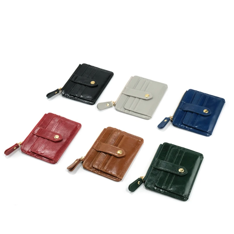 Mini PU Leather Credit Card Holder Cover Zipper Hasp Women Men Small Ultra-Thin Wallet Organizer Case Package Coin Purse 1PC leather wallet wallet card holder card holder coin purse credit card holder credit card wallet card wallet coin purse wallet wallet card bag