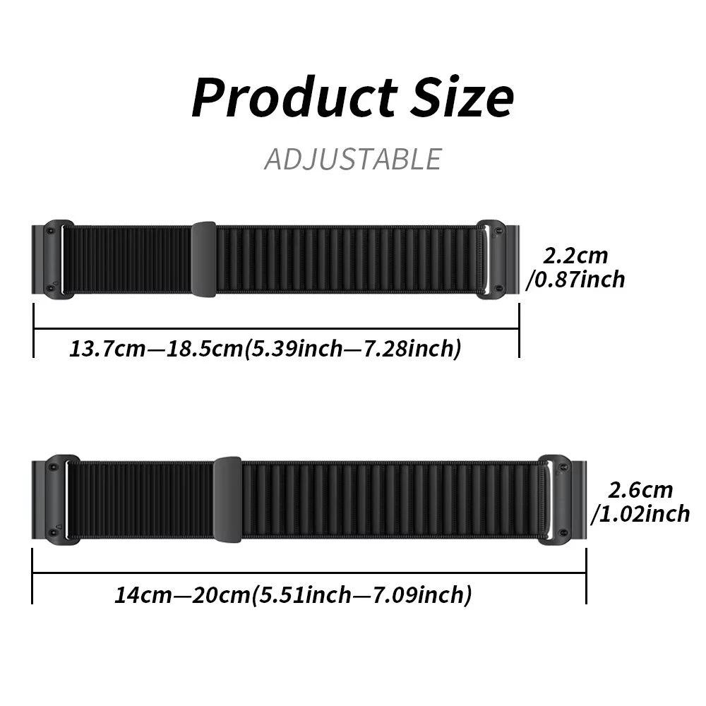 Versatile Nylon WatchBand with QuickFit 22mm & 26mm