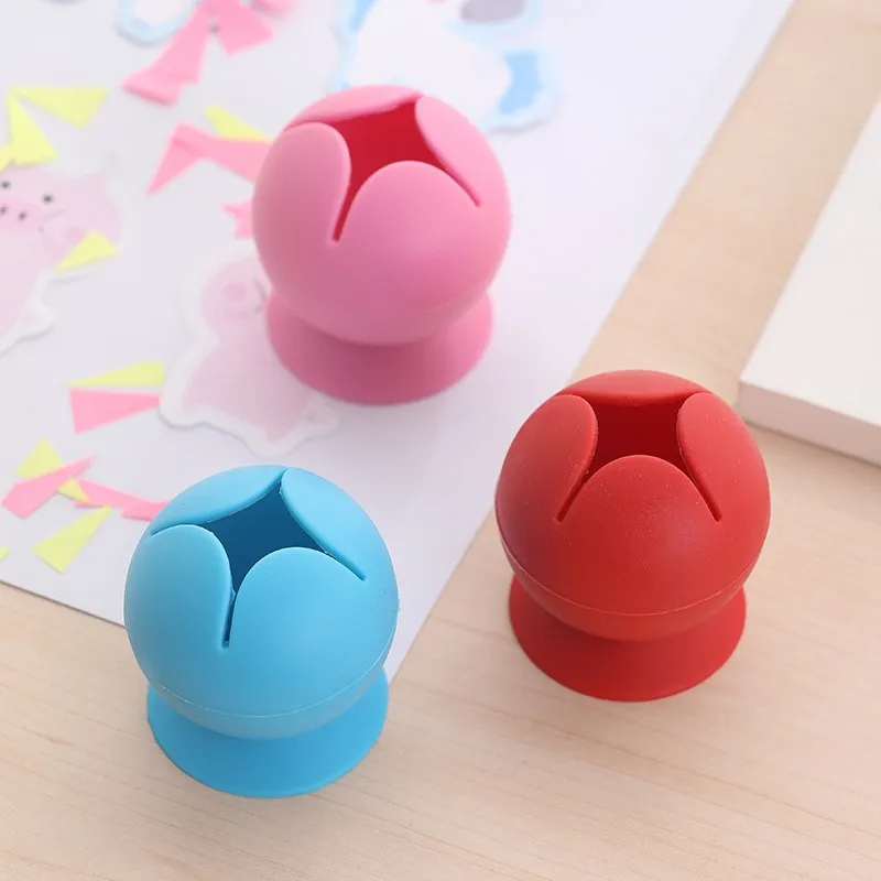 Silicone Parts Organizer Handmade Suction Cup Waste Collector Anti-slip Anti-fall Storage Bin for Handcraft Accessories