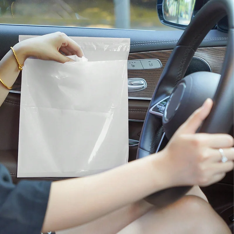 10/30PCS Easy Stick-On Disposable Car Trash Bag, Leakproof Vomit Bag, Beautiful Kitchen Stora Car Trash Bag Accesories