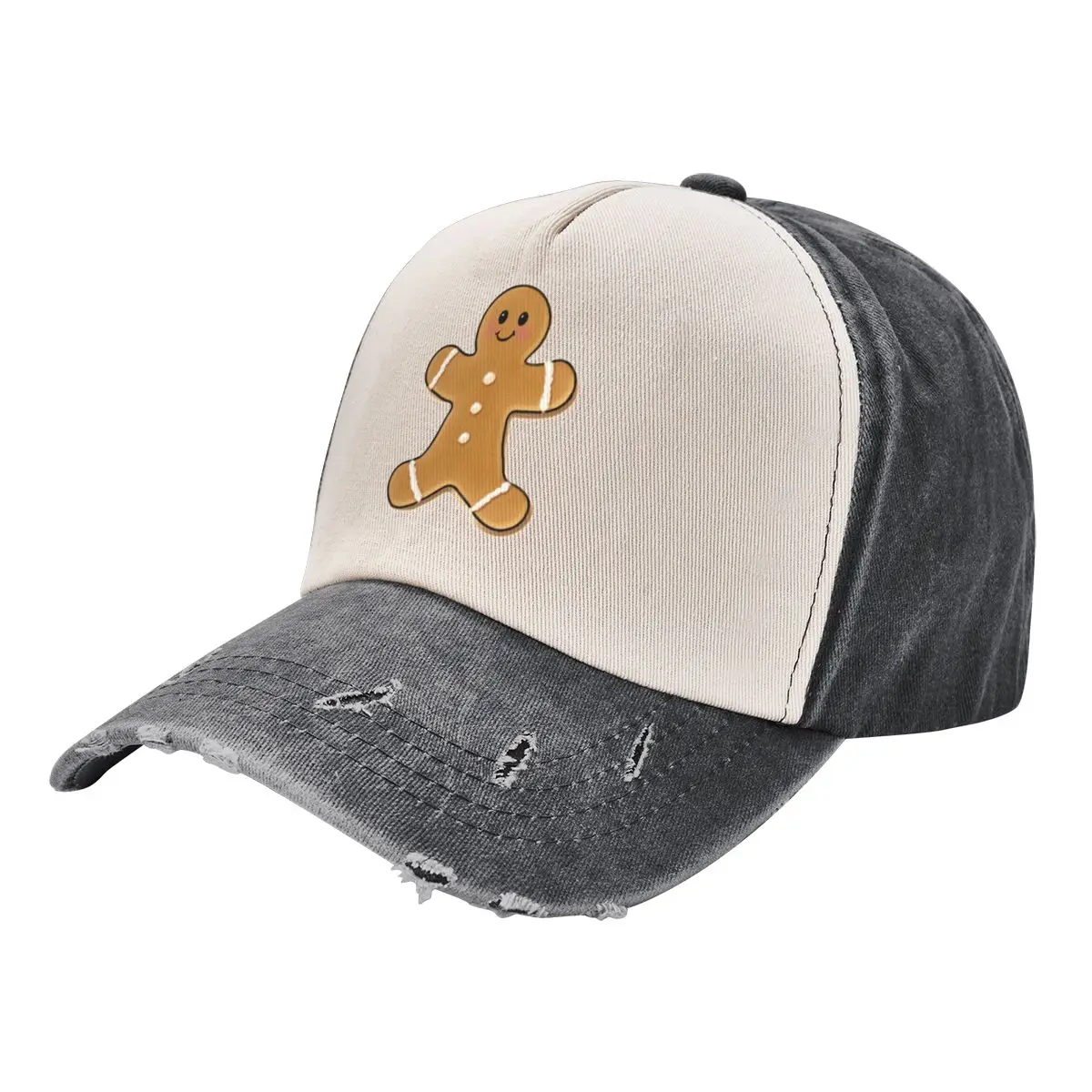 

Happy Little Gingerbread Man Baseball Cap Wild Ball Hat Streetwear Men Golf Wear Women's