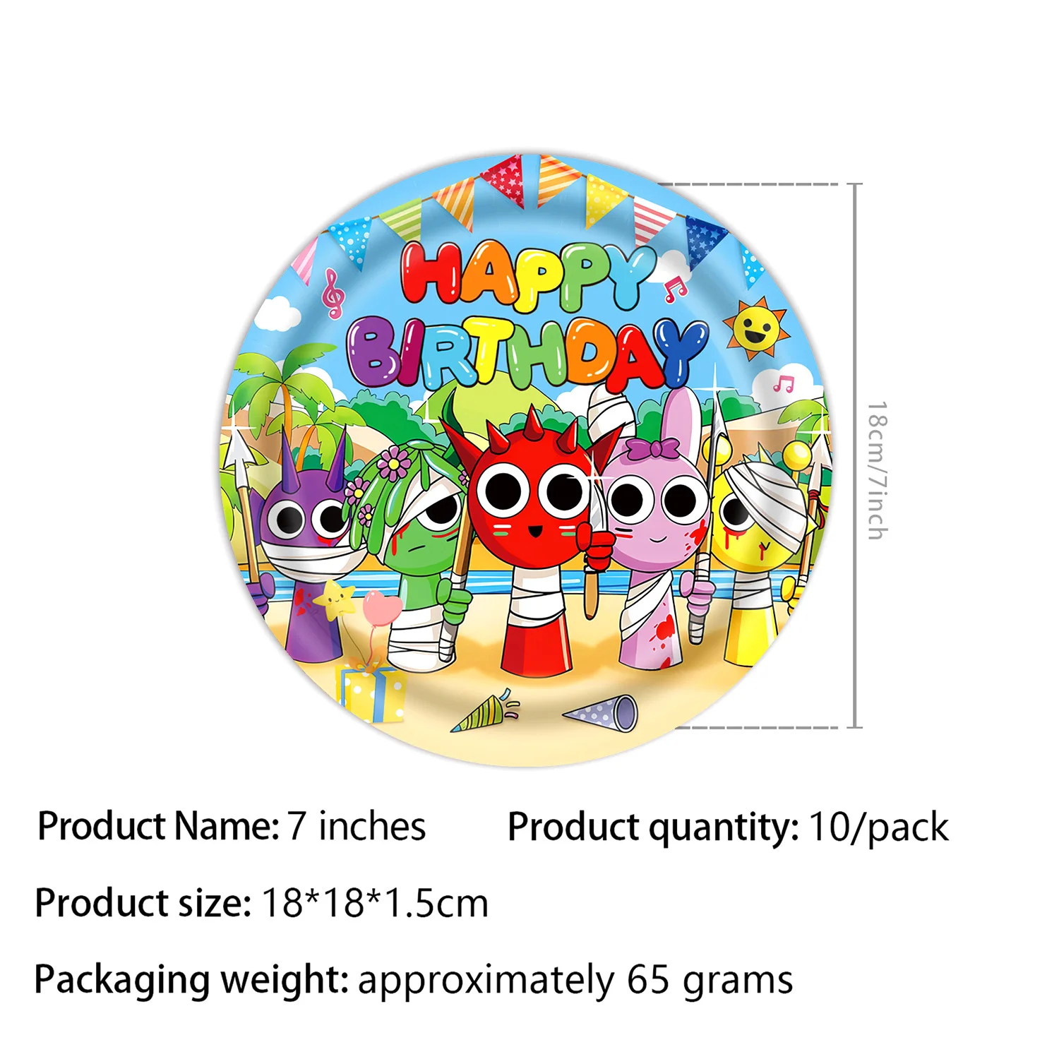 Incredibox Sprunki Birthday Party Decoration Disposable Cup Plate Tablecloth Balloon Background Kids Baby Shower Supplies birthday tableware set birthday party supplies party supplies disposable tablecloth