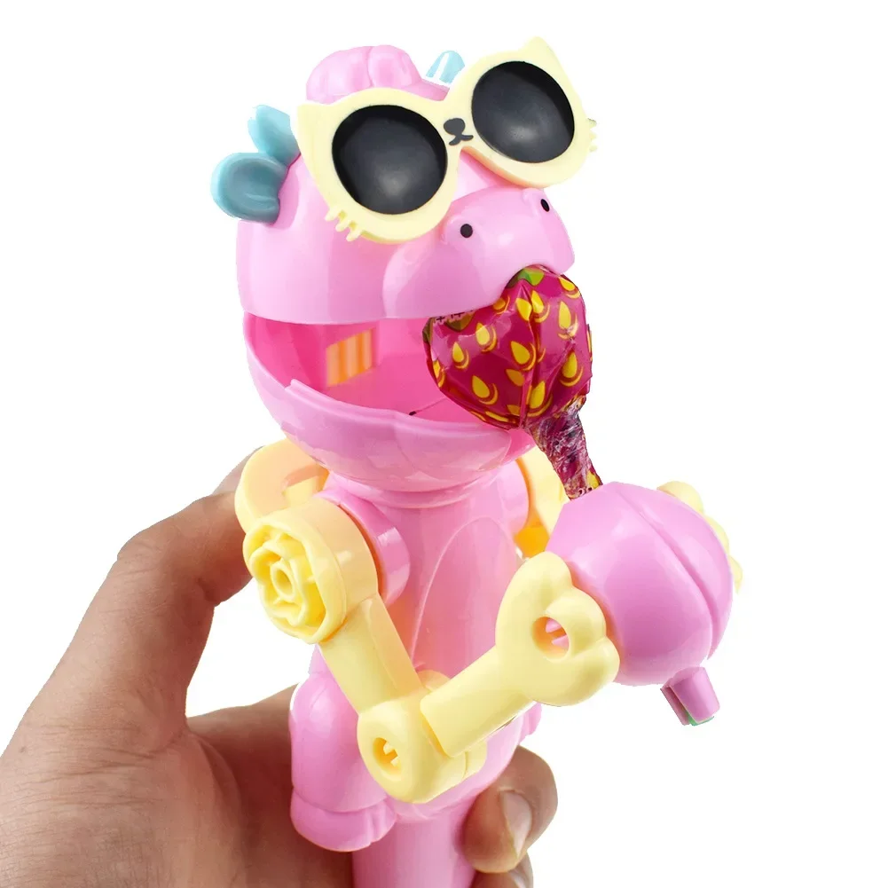 Lollipop Robot Holder 1pc Creative Lollipop Robot Holder Dinosaur Eat Lollipop Pop Ups Case Candy Storage Cool Toy Party Favors Gifts Kids