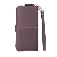 Large Clutch Wallet for Women Genuine Leather Wallet Bifold Long Real Leather Women Purse Zipper Female Coin Bag Wallet 2