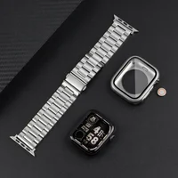 Changer vers Ultra boîtier + bracelet pour Apple Watch 46mm 42mm 44 45mm bracelet en métal et acier inoxydable pour iWatch série série 10 9 8 7 6 SE 5 2