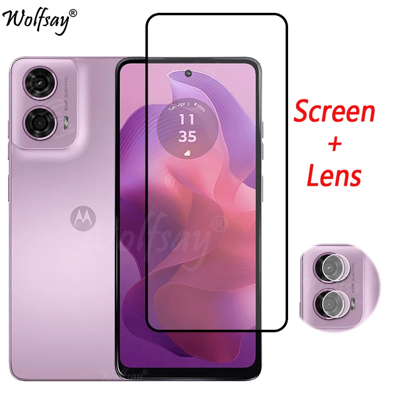 

Full Cover Tempered Glass For Motorola Moto G24 Screen Protector Moto G24 G04 G14 G34 G54 G84 Camera Glass For Moto G24 Glass