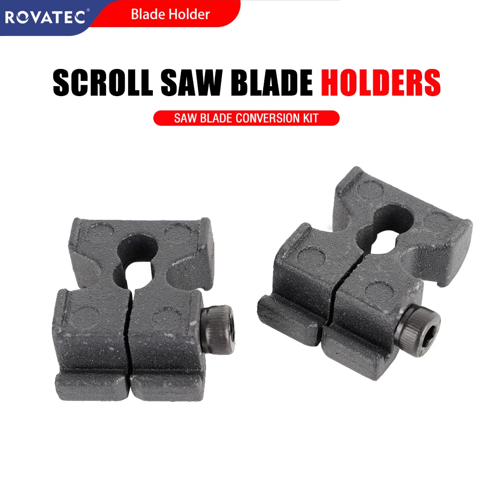 

ROVATEC Scroll Saw Blade Conversion Kit Scroll Saw Blades Holders Pin-Less Pinned Upper/Lower Blade Holder Einhell TH-SS 405E