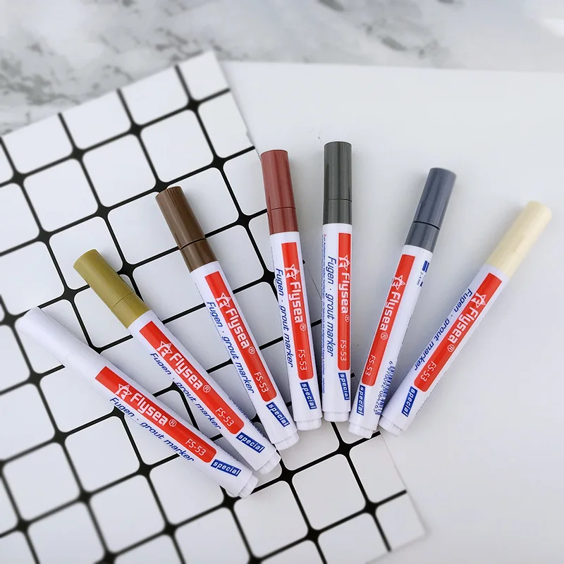 Waterproof Grout Tile Pen Wall Grout Restorer Marker Pen for Bathroom Wall Floor Decontamination Seam Repair white marker pens pen marker marker pens