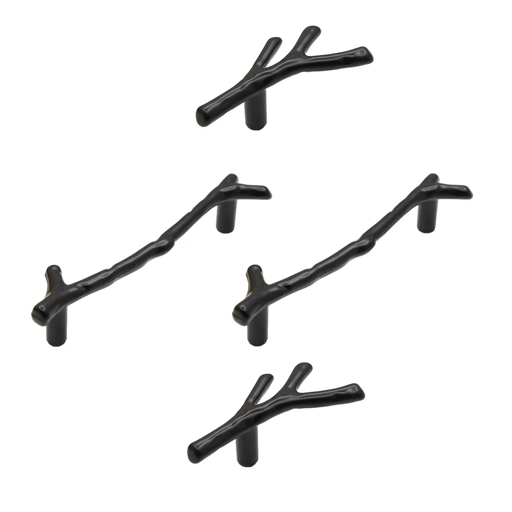 

4 Pcs Tree Branch Handle Handles Drawer Knobs Shaped Vintage Vanity Desk Decorative Furniture Accessories Dresser Door