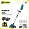 NEWBENY 9 Inch Brushless Electric Lawn Mower Digital Display Cordless Rechargeable Garden Weeding Tools For Makita 18V Battery 1