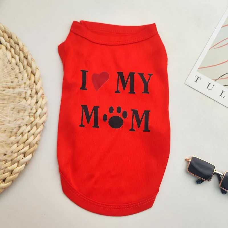 Lovely pet print vest Cat Dog T shirt Summer Breathable Clothes