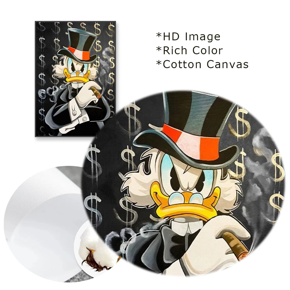 Donald Duck Graffiti Canvas Print 5