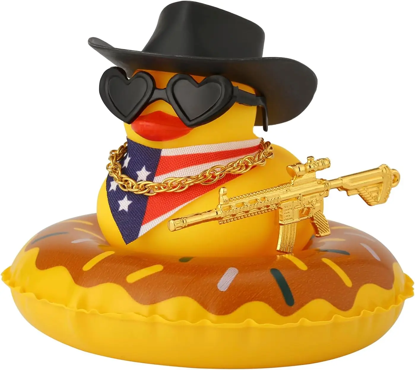 Cowboy Hat Rubber Duck Decorations - Cute Summer Ducklings for Birthday Parties, Office, and Car Décor