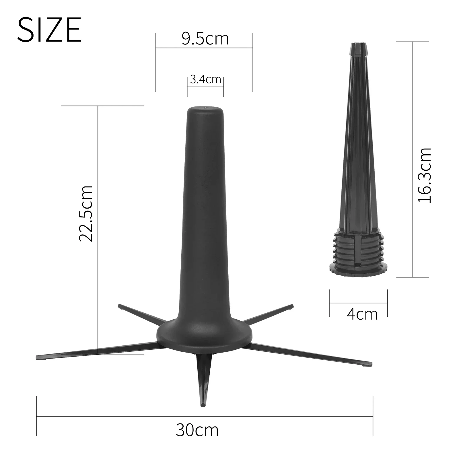 Saxophone Stand Soprano Sax Five-legged Collapsible Metal Stand ABS Portable Balck Woodwind Instrument Parts Accessories