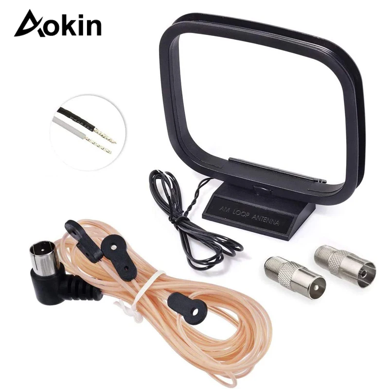 Bingfu 75 Ohm 300 Ohm FM T Shape Dipole Antenna For Indoor Digital HD Radio Table Top FM Radio Home Stereo Receiver AV Audio Video Home Theater