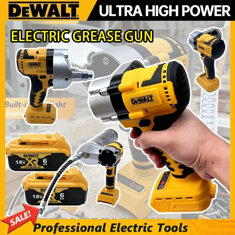 디월트 브러시리스 전동 그리스건 LED 전동 오일 주입기 팻 머신 디월트 18V 배터리용 전동 그리스건 공구