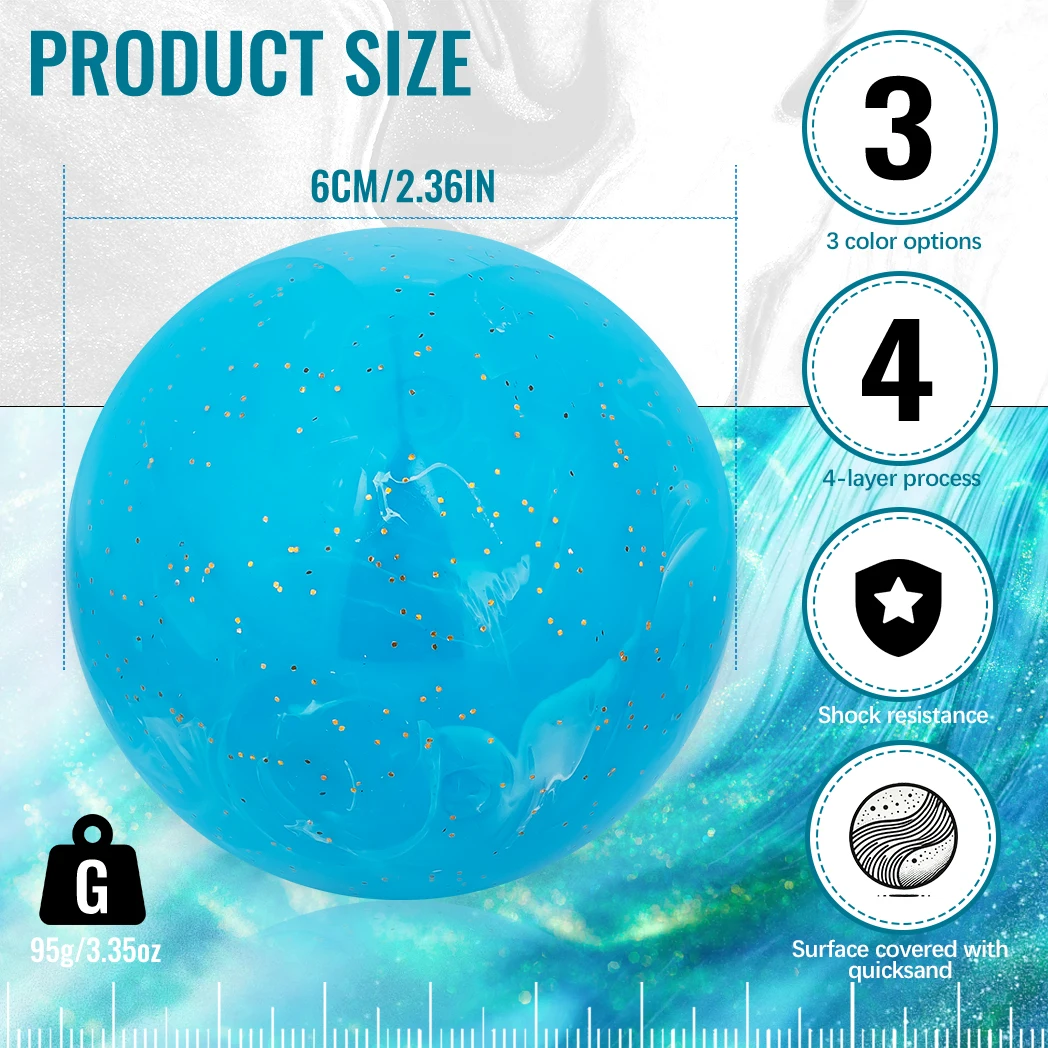 Caiton Premium Park Golf Ball – 60mm 4-Layer Fluid Art Design 2