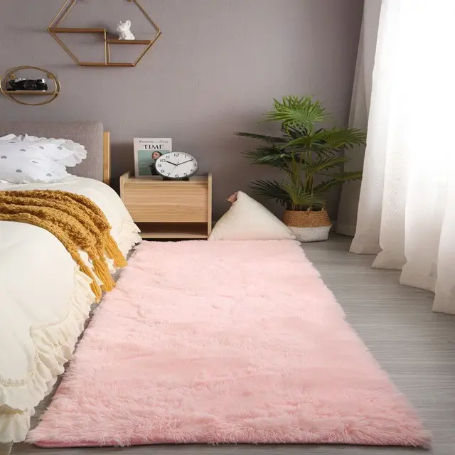 Tapis de chambre à coucher rose pour chambre d'enfant, tapis doux de sol pour filles mignonnes, décoration de salon, grands tapis de chevet blancs moelleux pour enfants 2 Tapis de chambre à coucher rose pour chambre d'enfant, tapis doux de sol pour filles mignonnes, décoration de salon, grands tapis de chevet blancs moelleux pour enfants 2