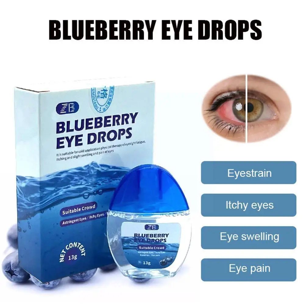 Blueberry Eye Drop Relieves Red Eyes Discomfort Blurred Clean Care Dry Dressing Itchy Detox P1c1 |